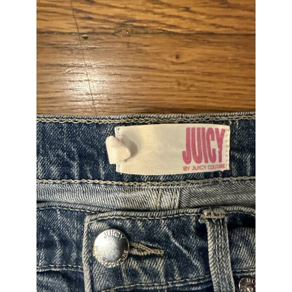 Juicy Jeans By Juicy Couture Women’s 29 Blue Distressed Flowers - Picture 9 of 16